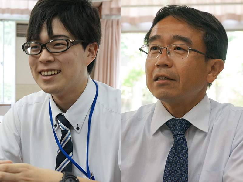 （左）髙橋宏彰教諭／（右）小林堅二教諭