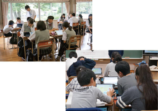 普通教室で