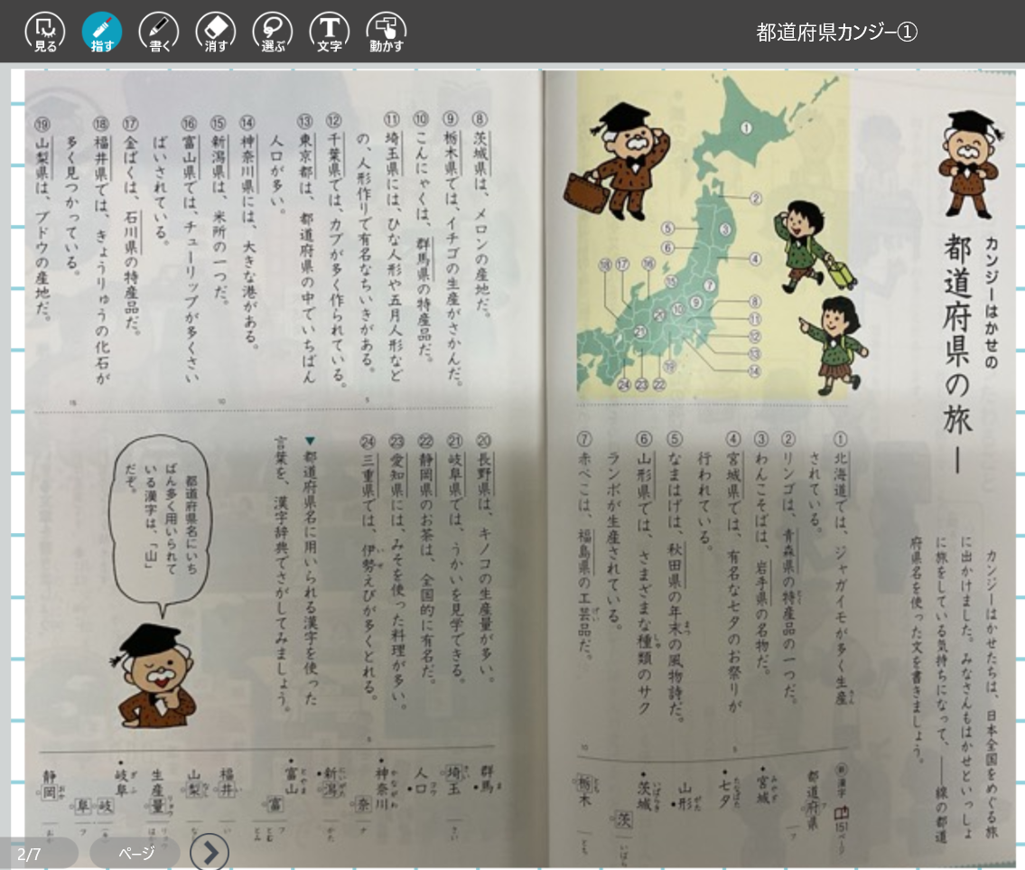 教科書の例文を読む