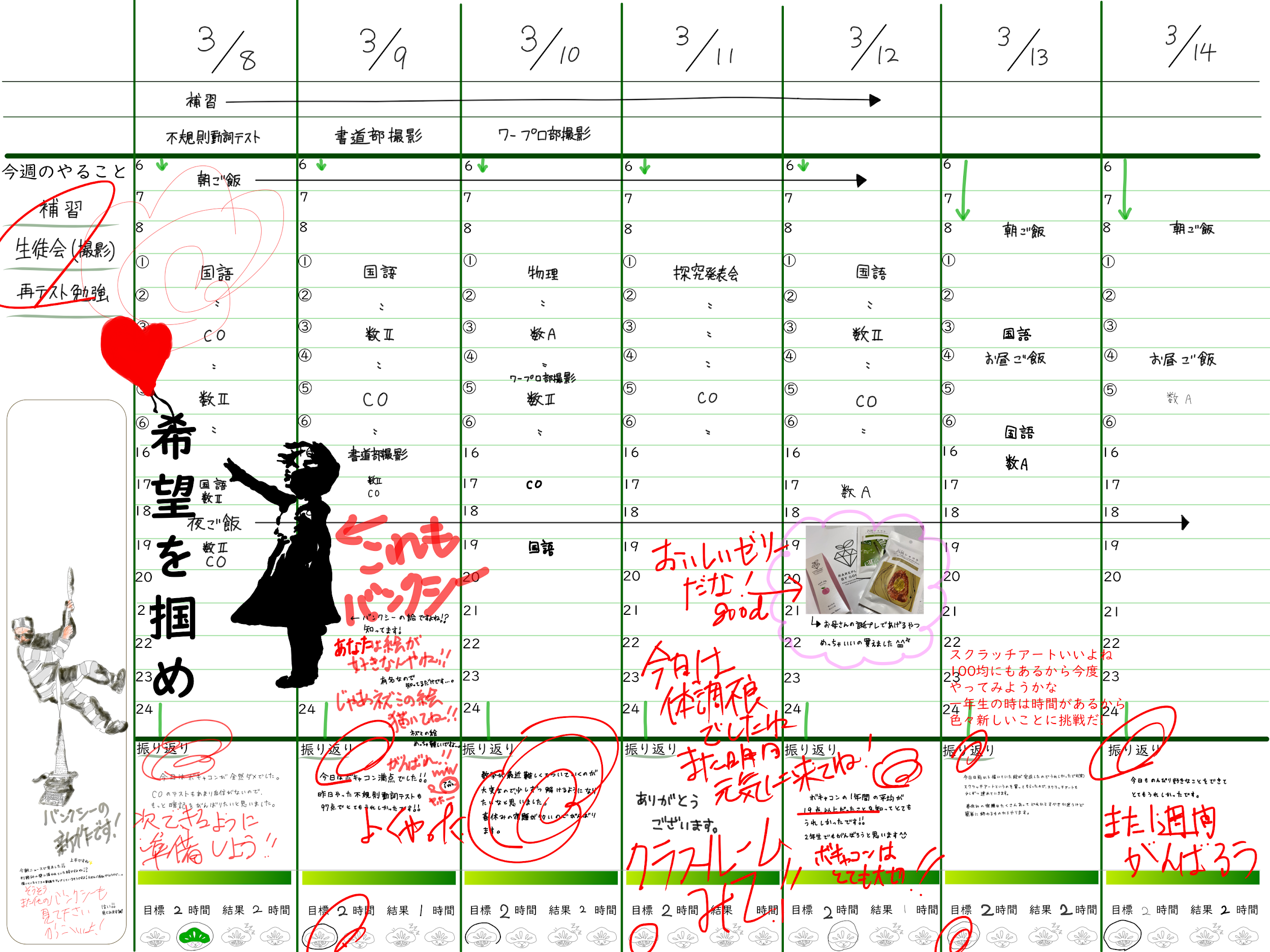 実際に生徒が記入したシート②