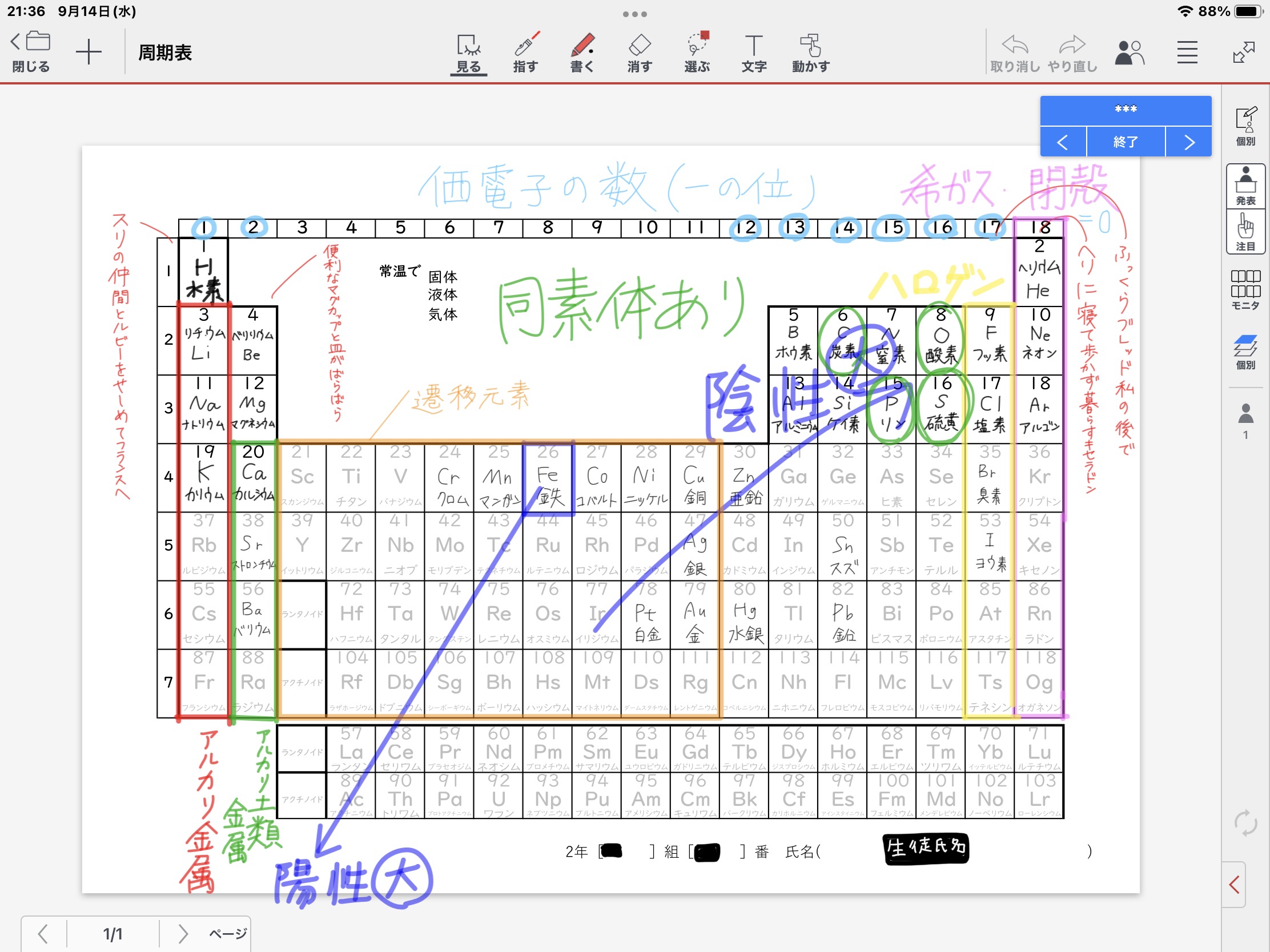 授業ごとの加筆(2)