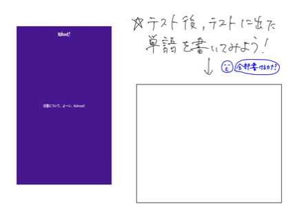 前回の復習と語彙の習得を促す活動(1)