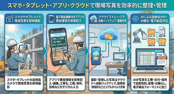 スマホ・タブレット・アプリ・クラウドで現場写真を効率的に整理・管理