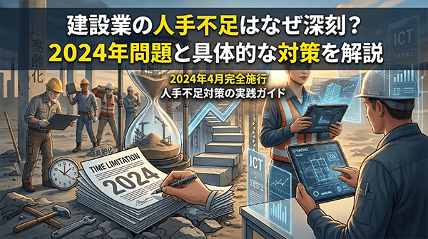 建設業の人手不足はなぜ深刻？2024年問題と具体的な対策を解説