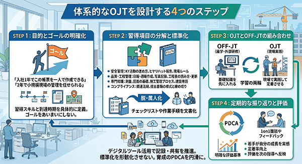 対外的なOJTを設計する4つのステップ