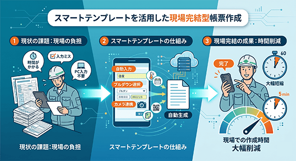 スマートテンプレートを活用した現場完結型帳票作成