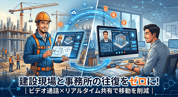 現場と事務所の往復をゼロに!ビデオ通話×リアルタイム共有で移動を削減