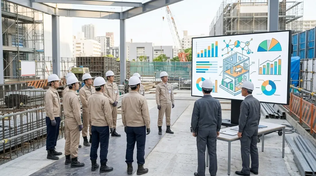 建設現場のデジタルサイネージ活用ガイド｜朝礼・安全掲示・工程表のリアルタイム表示