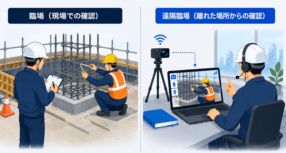 「臨場」とは？建設業における現場臨場の意味と遠隔臨場との違いをわかりやすく解説