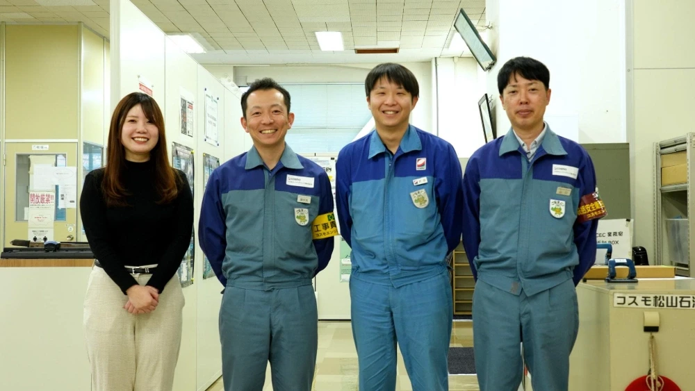 ​​コスモ松山石油株式会社・コスモエンジニアリング株式会社　山口修平氏、武田祐介氏、御手洗一輝氏、中矢亜莉沙氏