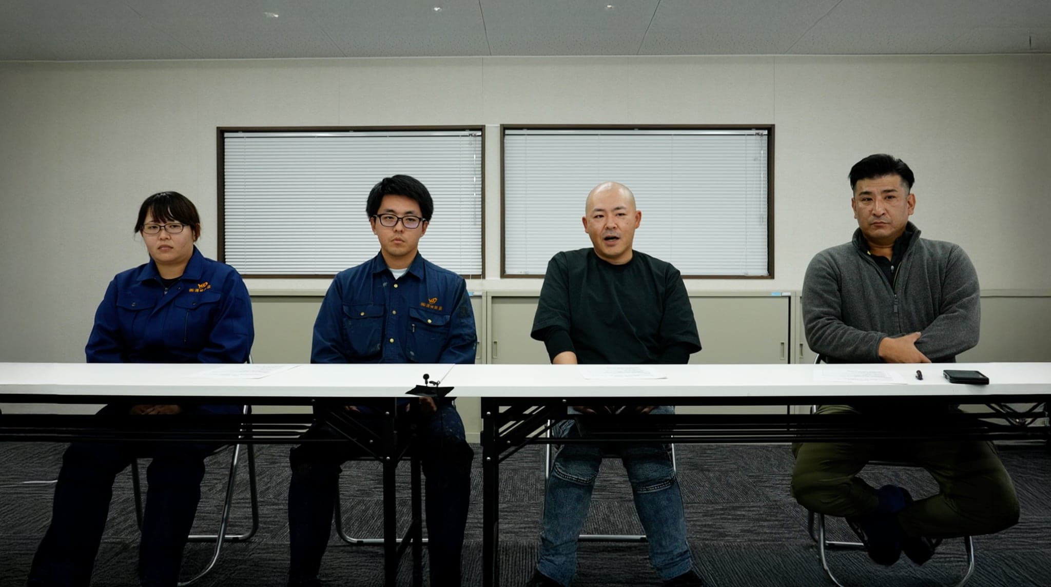 右から、大野浩氏、冨田真治氏、入手将氏、岩城美沙氏