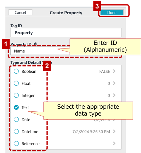 Figure 4-2 Steps to Add Tag Properties