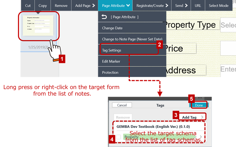 Figure 4-4 Steps to Associate Content with a Tag Schema