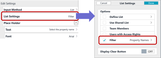 Figure 6-10 Cascading Menu Settings